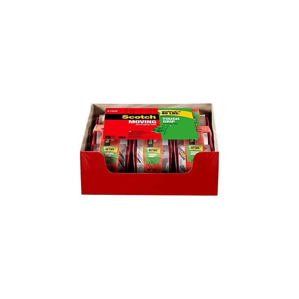 Photos - Other Office Equipment Scotch Tough Grip Moving Packaging Tape with Dispenser, 6 ct. 1.88 in x 22.2 y (150-6)