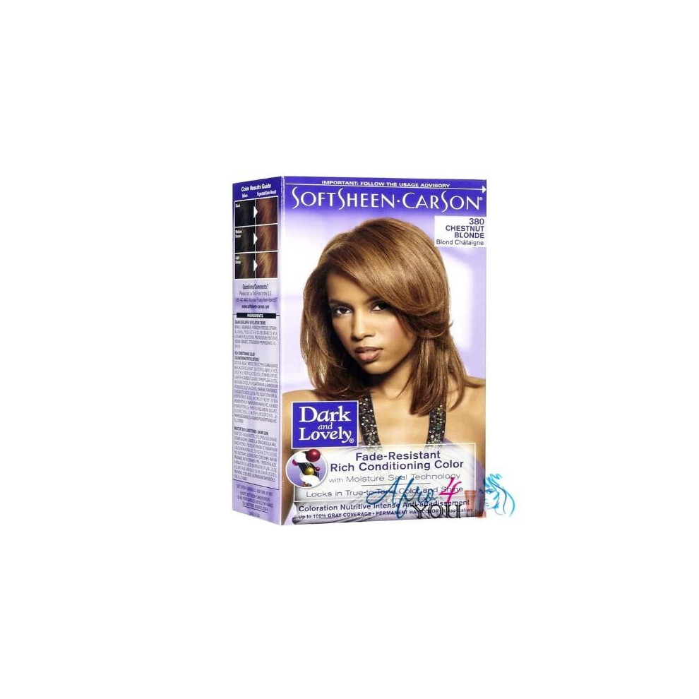 DARK AND LOVELY HAIR DYE COLOR 380 CHESTNUT BLONDE