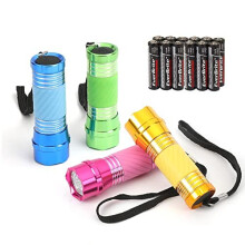 EverBrite 4-Pack LED Flashlight Mini Torch, 90mm Small Torches, Colorful Glow in Dark Torch Light,Camping Hiking Outdoors Party-Lightweight, Batt