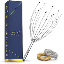 YES CART Head Massager Scalp - Deep Relaxation Tool with 20 Fingers | Manual Head Massage Tool for Hair Stimulation | Head Scratcher Massager wit