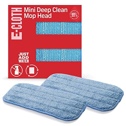 E-Cloth Microfiber Damp, Mini Mop Head-2 Pack, New Version