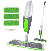 Spray Mops for Floor Cleaning, ILAVCOOL Floor Mops Microfiber Spray Mop Dry Wet Mop Dust Mop with 3 Reusable Mop Pads & 550ML Refillable Bottle f