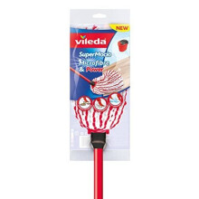 Vileda SuperMocio Microfiber and Power Mop System, Red / White