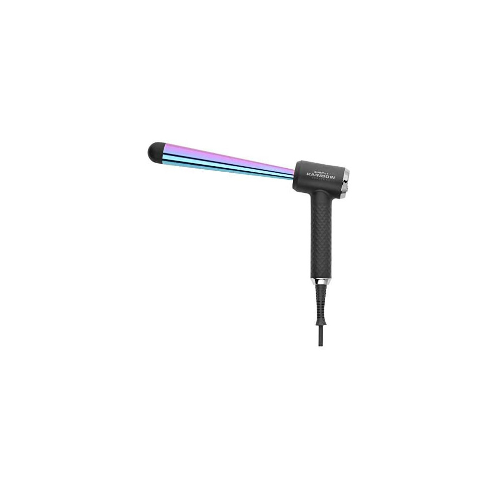 Gammapiu' Gamma Più Professional Curling Tong Iron Korner Xl Rainbow. Wide And Narrow Waves. Long Motion Blur. 3 Adjustable Temperatures. Rapid Heating. Hi