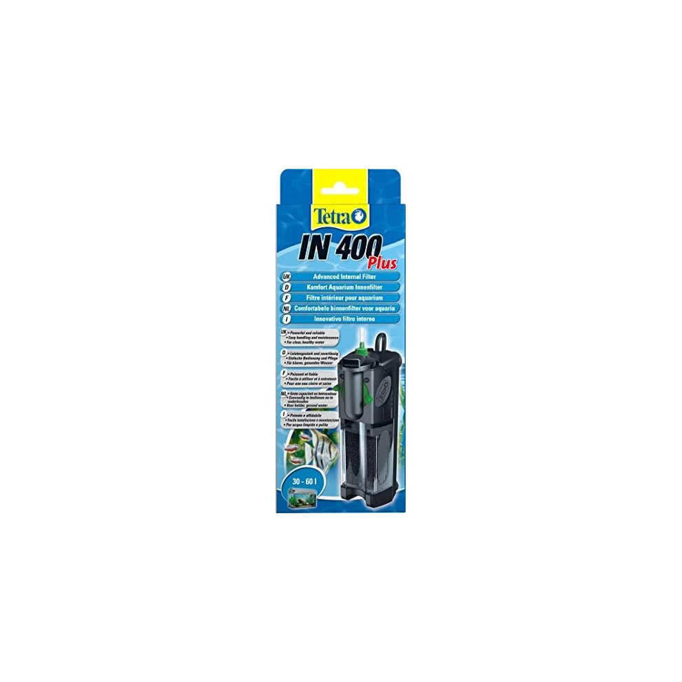 Tetra In 400 Plus Internal Filter, For Biological And Chemical Filtration, Suitable For Aquariums With 30 To 60 Litres