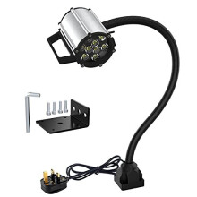 Led Work Light, Led Machine Light, Led IP66 Waterproof Flexible Gooseneck Light 900 Lumen 120 Volt Fixed with Screws Industrial Lighting Work Lam