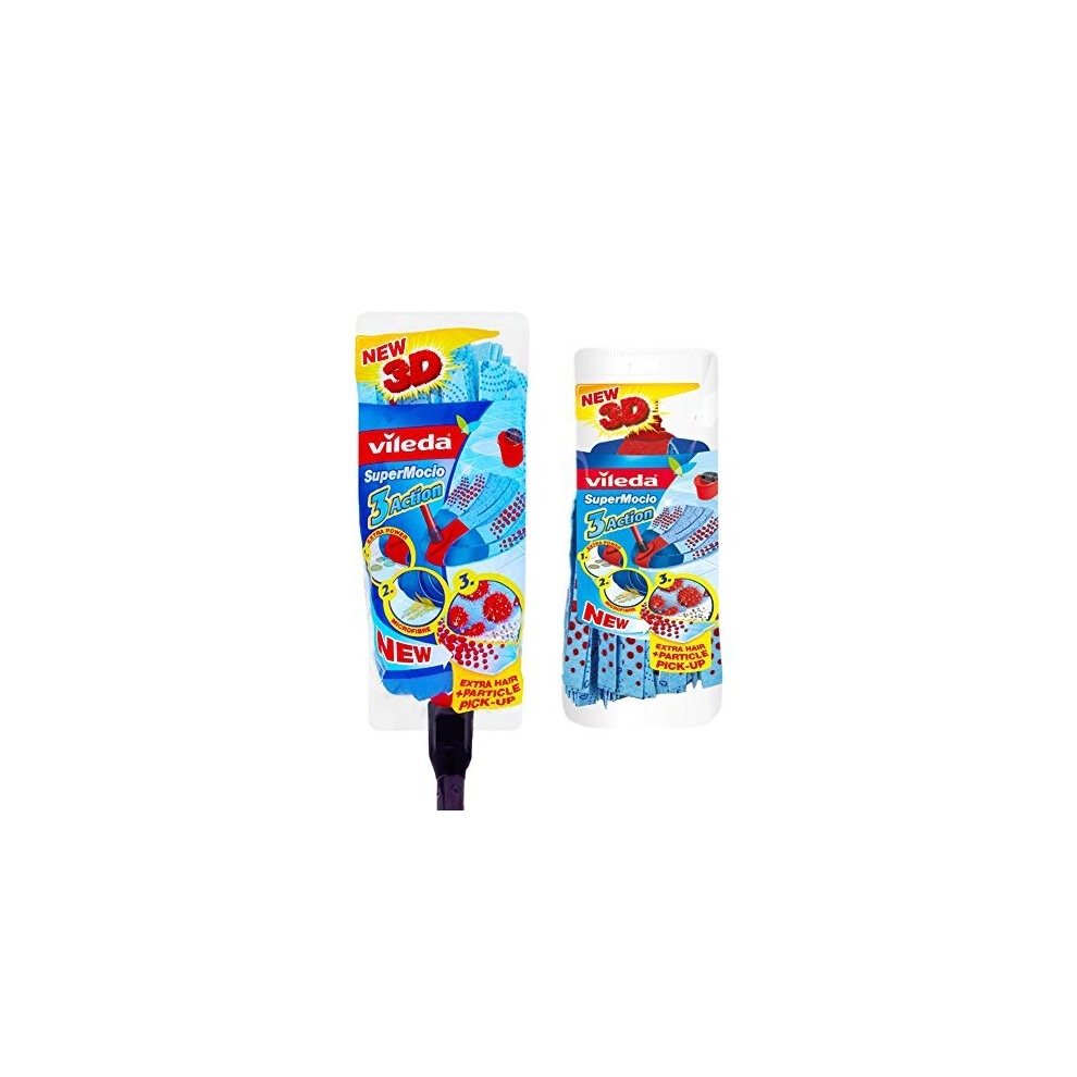 Vileda Supermocio 3 Action Mop with Extra Refill