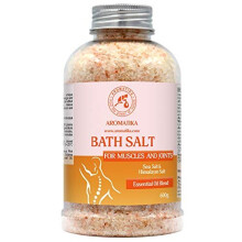 Joint & Muscle Bath Sea Salts 600g - w/Essential Oils Lavender & Sage & Rosemary - Natural Bath Sea Salts - Soothes Aching Tired Muscles - Detoxi
