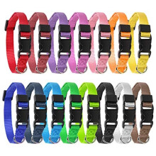 Heyu-Lotus 15 Pack Puppy Collars, Adjustable Puppy Whelping Collars Small Dog Safety Collars Soft Nylon Pet Collars for Small Dogs And Cats, Asso