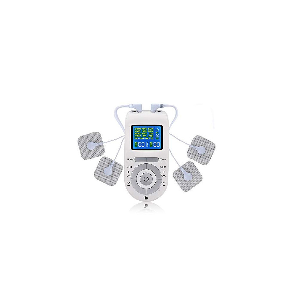 Ruilasago Tens & Ems Massage Device With 12 Tens Modes-Therapy Massager For Pain Muscle Back Neck Stress Sciatic Relief Muscle Nerve Stimulators