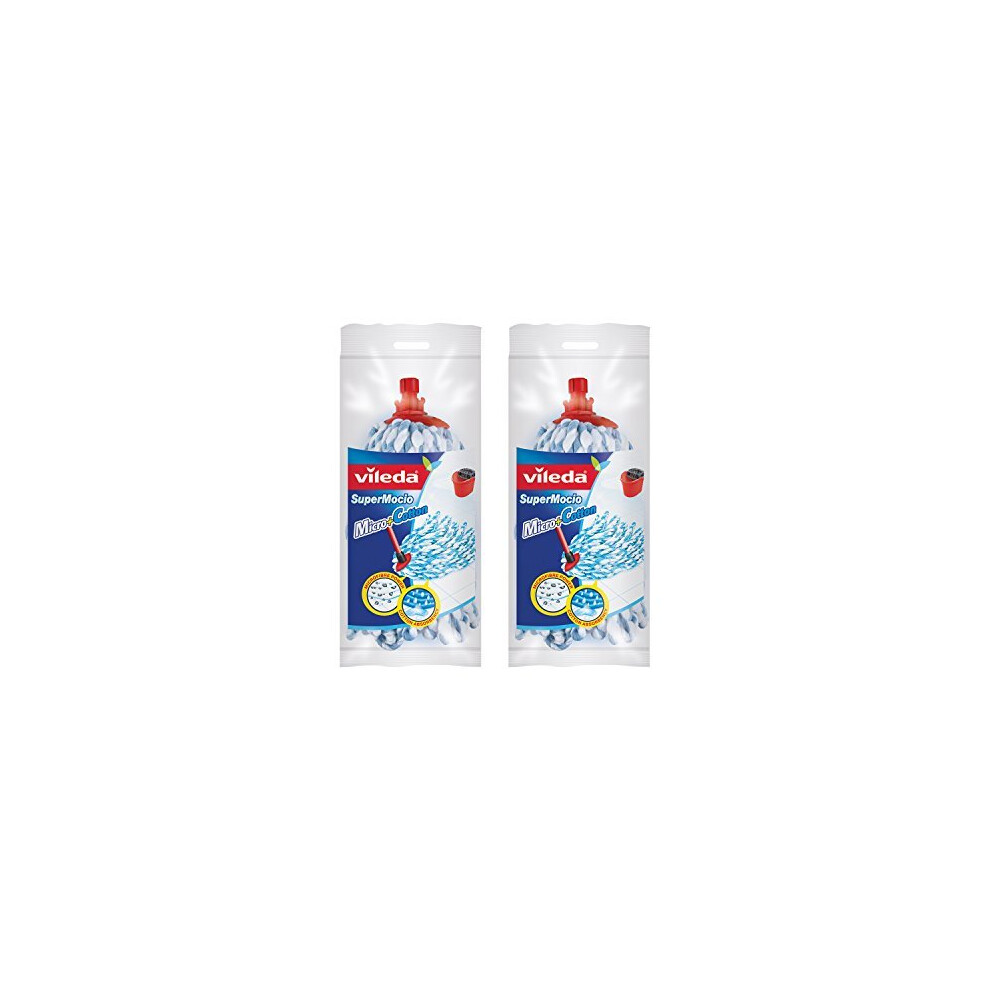 Vileda Supermocio Micro and Cotton Mop Refill - Pack of 2