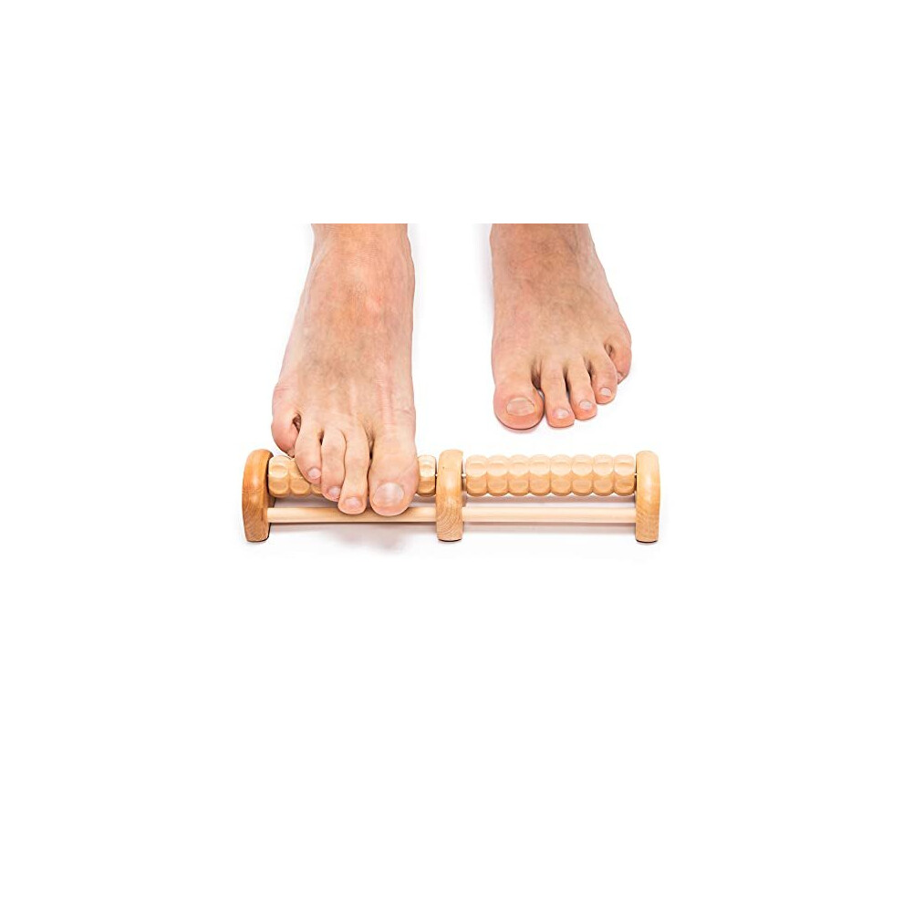Theraflow Advanced Dual Foot Massage Roller - Reflexology Foot Massager Suitable For Diabetic Neuropathy - Relieves Pain Through Acupressure - Wo