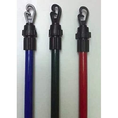 RUMI'S Extendable Prop Washing Support Clothes Line Pole Metal Telescopic Pole Rod 2.4M 2 X