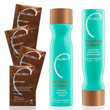 Malibu Hard Water Wellness Treatment Kit, 9 Oz Shampoo, 9 Oz Conditioner And 0.17 Hard Water Treatment