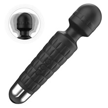 Vibrating Wand Vibrators for Women, YICOCO 25 Modes Powerful Dildo G-spot Clitoral Vibrator, Cordless Quiet Waterproof USB Rechargeable Anal Rose