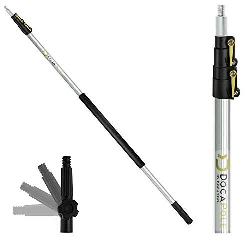 DOCAZOO DocaPole 1.5-3.5m Extension Pole - Multi-Purpose Telescopic Pole//Light Bulb Changer//Paint Roller//Duster Pole//Telescoping Pole for Win