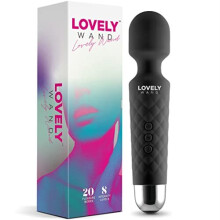 Lovely Wand Vibrator - Powerful Wireless Personal Massager for Women, Waterproof & Quiet, USB Rechargeable, 20 Vibration Modes & 8 Speeds