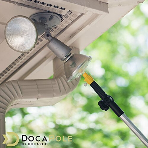 DOCAZOO DocaPole 1.5-3.5m Extension Pole - Multi-Purpose Telescopic Pole//Light Bulb Changer//Paint Roller//Duster Pole//Telescoping Pole for Win 2