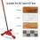 (4Pack) SUPERFA Mop Heads Compatible with Vileda 2-in-1 Turbo Mop Replacement Head, Microfibre, Red, White. 4