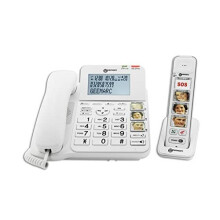 Geemarc Amplidect 295 Combi Photo - Amplified Corded and Cordless Telephone with Answering Machine and Customisable Photo Memories - Low to Mediu