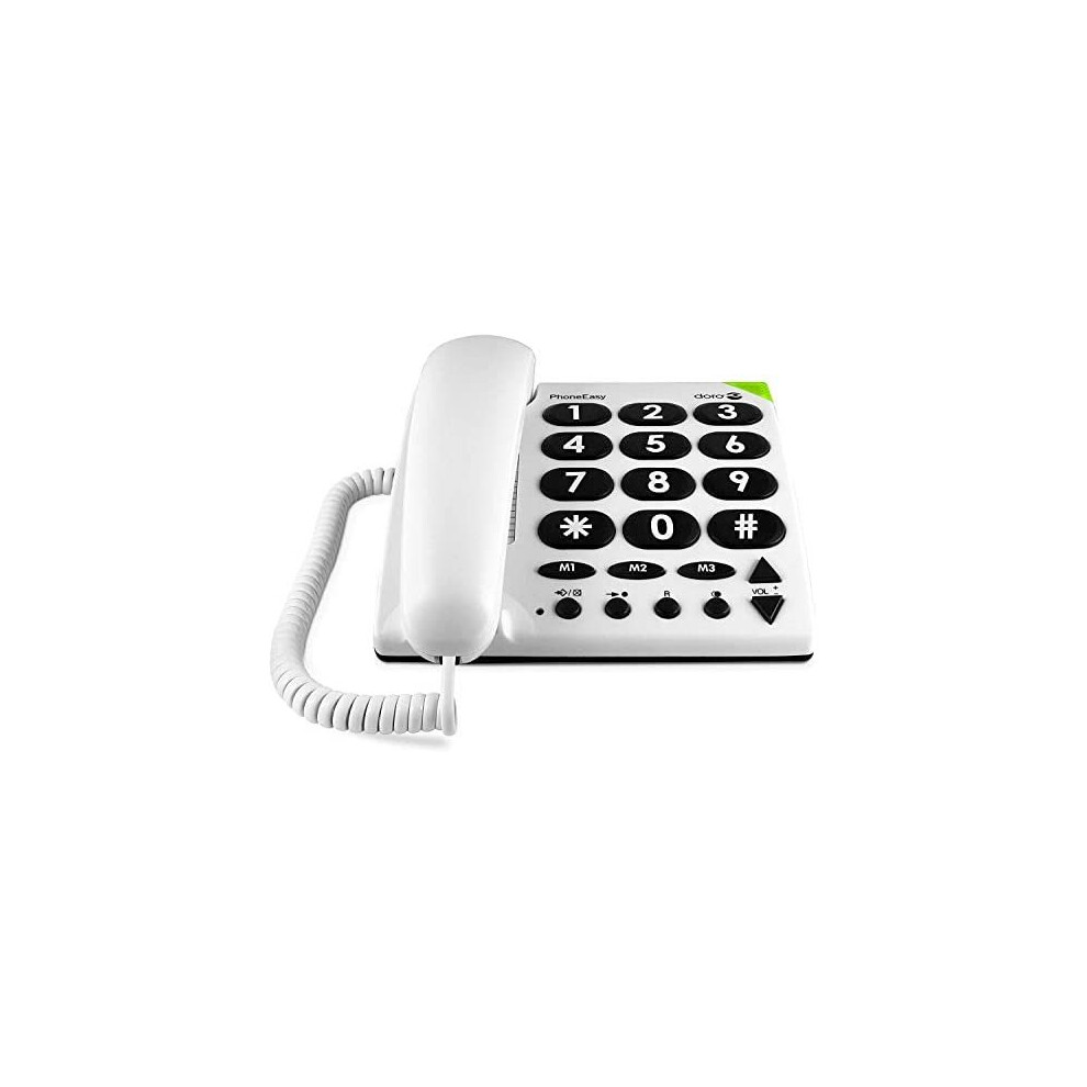 Doro PhoneEasy 311c Big Button Corded Telephone for Seniors (White)