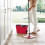 (4Pack) SUPERFA Mop Heads Compatible with Vileda 2-in-1 Turbo Mop Replacement Head, Microfibre, Red, White. 6