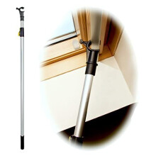 WinHux Telescopic Window Pole Rod Opener Designed to be Compatible with VELUX Skylight Roof Windows AND Blinds 2 Metre SILVER