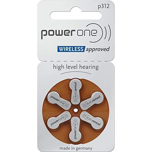 PowerOne Size 312-10 packs (60 cells)