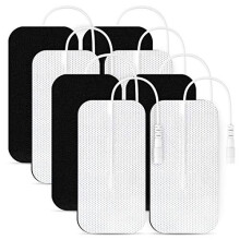 AUVON TENS Unit Pads 2"X4" 8 Pcs, 3rd Gen Latex-Free Rectangular Replacement Pads Electrode Patches with Upgraded Self-Stick Performance for Elec