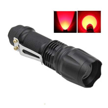 JOYLIT Red Light Mini Focus Tactical Flashlight 620nm LED Torch Lantern,Waterproof and 3 Light Modes,Powered by 14500 or AA Battery