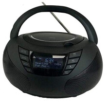 Steepletone DabStar Mk2, DAB Radio CD Boombox. Portable Compact CD Player, 20 Track Playlist. DAB+, DAB Digital and FM Radio, Earphone Socket, Cl