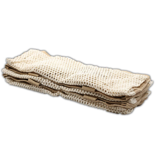 Pure Soft Jute and Cotton Mesh Bag - Natural 1