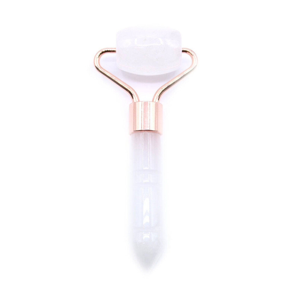 Ancient Wisdom Gemstone Mini Roller - Rock Quartz 9Cm