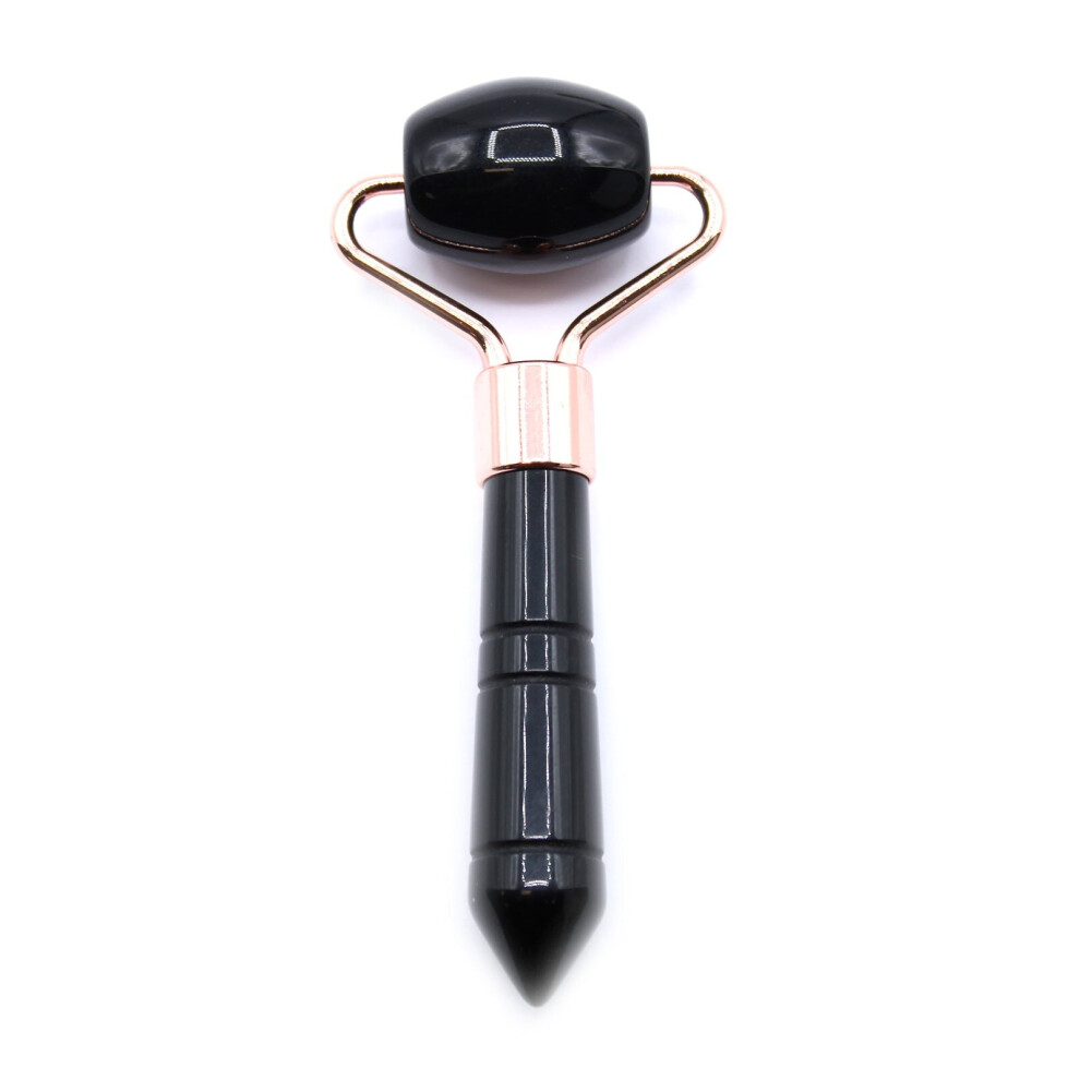 Ancient Wisdom Black Gemstone Mini Roller - Obsidian 9Cm