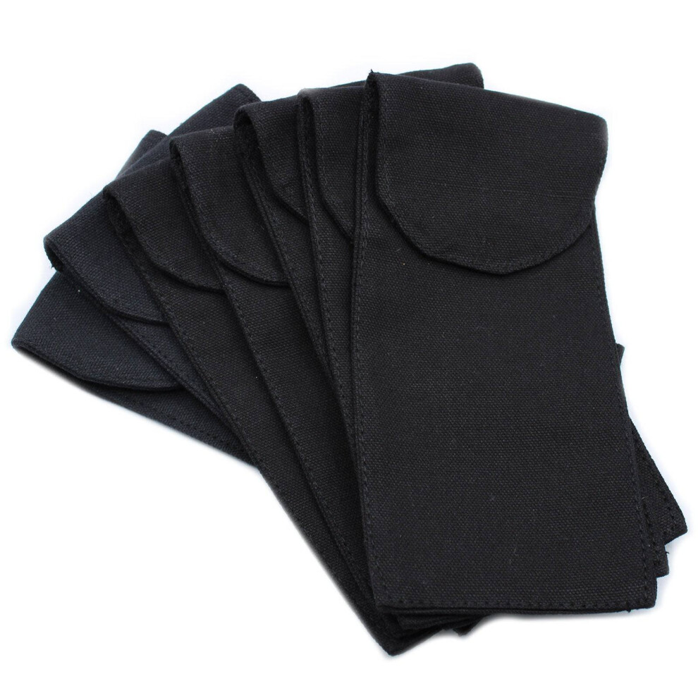 Ancient Wisdom Black Cotton Pouch For Gemstone Face Rollers 10Oz - 9X19xm