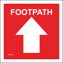 (300 x 300mm - 12 x 12, E - 3mm Standard Foamex Foamboard) WM020 Footpath Up Arrow Sign Walks Waymarker Direction Route Red White Ahead 600mm x 600mm B - Magnetic - Vehicle Grade