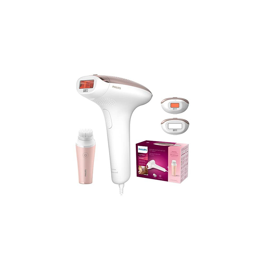 Philips Lumea Advanced IPL Hair Removal Device with 2 Attachments for Face and Body with VisaPure Mini Facial Cleansing Brush - BRI922/00