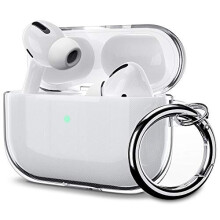 ULAK Airpods Pro Case Clear, Designed Protective AirPod Pro Cover Soft TPU Transparent Shockproof Case Accessories with Keychain for Airpods Pro