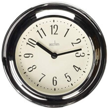 Acctim 21737 Riva Wall Clock, Chrome