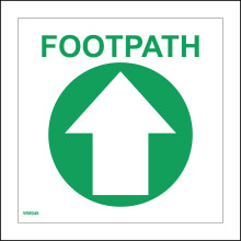 (200 x 200mm - 8 x 8, I - Clear Reversed Sticker / Sav - See Through) WM048 Footpath Up Arrow Sign Circle Circuit Waymarker Green White Direction Walk 600mm x 600mm B - Magnetic - Vehicle Grade