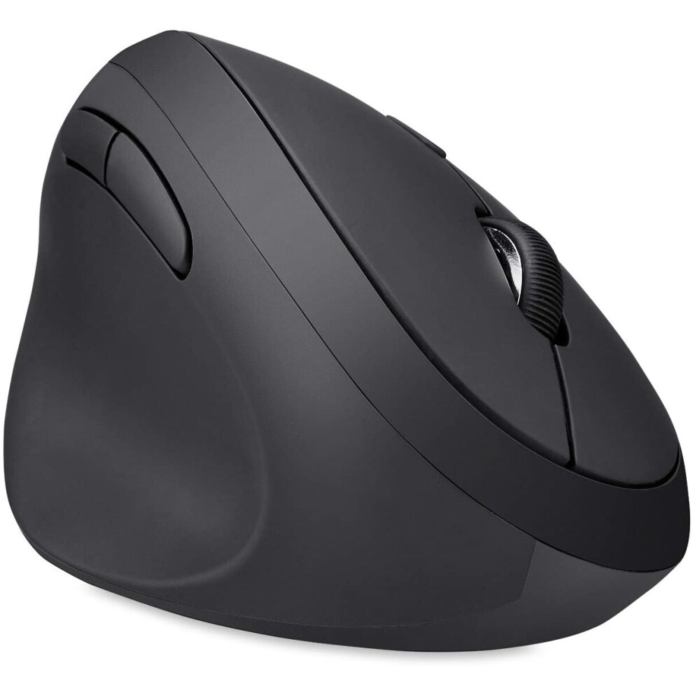 Perixx Perimice-719L, Left Handed Wireless Vertical Mouse, Silent Click and 3 Level DPI