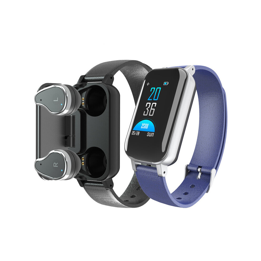 Bluetooth Sports Smartwatch Earphone Heart Rate Bp Earbuds For Android Ios T89 7427280604729