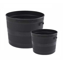 (70L, 1) Elixir Gardens Blacksmith Planter | 20 & 70 Litre Sizes - Strong UK Made Handled Barrel Plant Pot | Quantities 1 - 10 Available