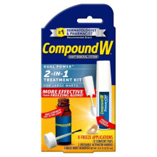 Compound W 2-In-1 Treatment Kit For Large Warts, Freeze Off & Liquid Wart Remover