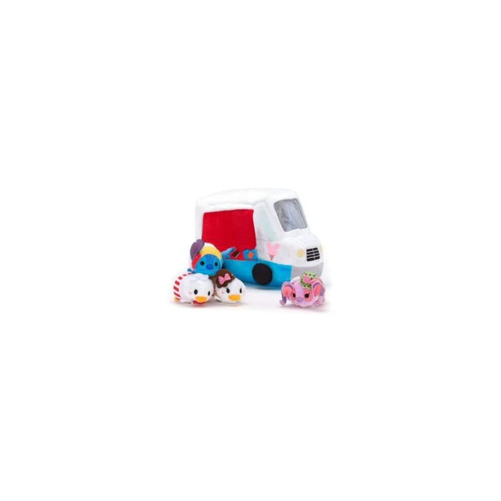 Disney Ice Cream Truck Tsum Tsum Micro Soft Toy Set, Includes Daisy, Donald,