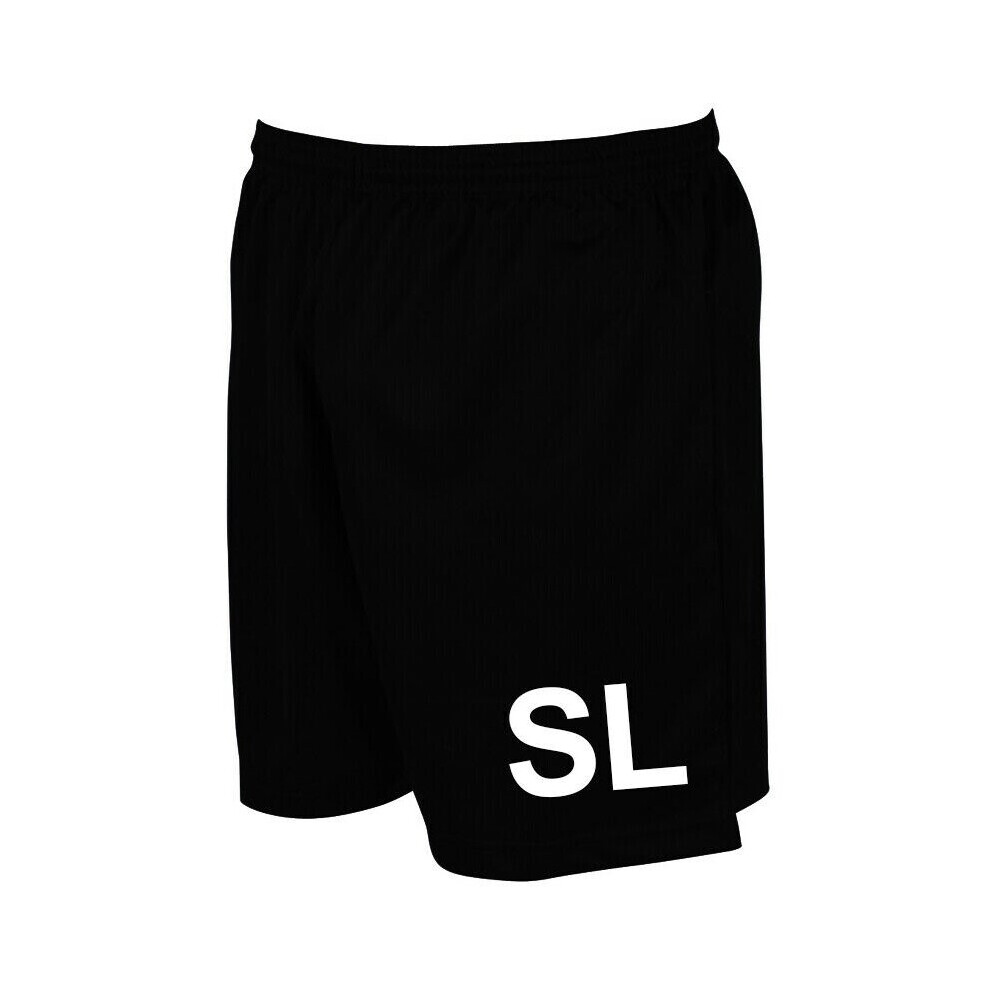 (Black, XL 38-40") Prospo Personalised Your Choice Mens Football Shorts Training Gym Running Sports