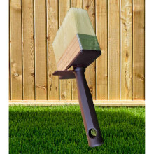 Shed & Fence Paint Brush Thick 10cm x 4cm Synthetic Vinyl Filling