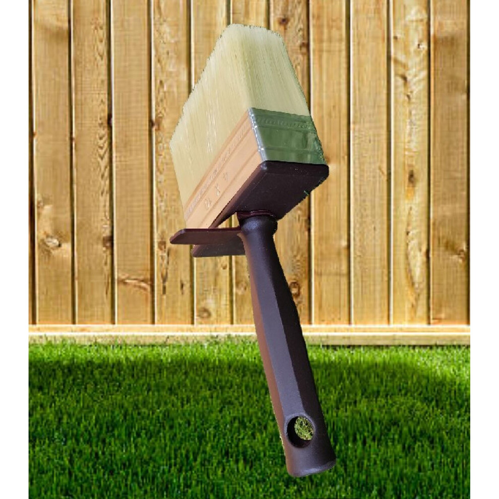 Shed & Fence Paint Brush Thick 10cm x 4cm Synthetic Vinyl Filling
