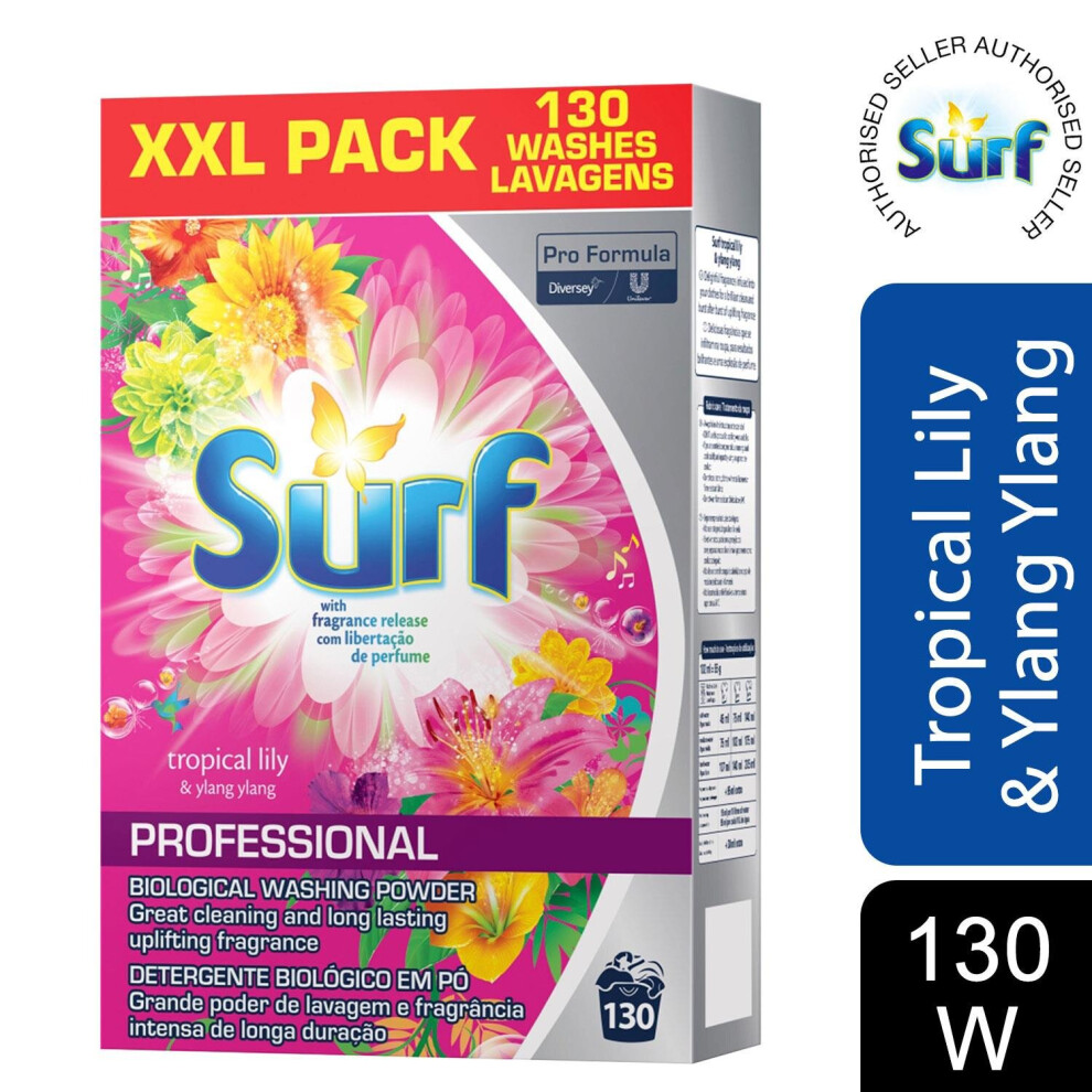 Surf Pro Formula Mega Pack Tropical Lily Washing Powder 130W, 8.4Kg