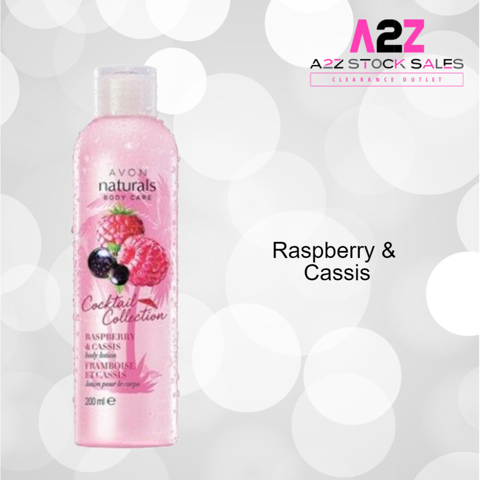 (Raspberry & Cassis) Avon Naturals Body Care Body Lotion Various Scents 200ml